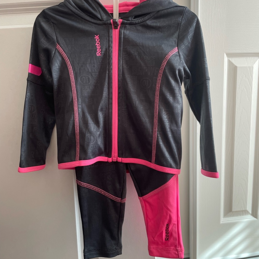 Reebok Black and Pink Athletic Set